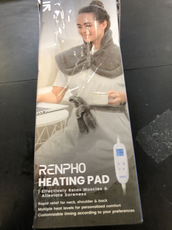 Photo 1 of Electric Heating Pad for Back Pain Relief, RENPHO Fathers Day Dad Gifts, Birthday Gifts for Women Men Mom, FSA HSA Eligible, Heat Pad for Neck and Shoulders, Fast Heating, 24"x33", ETL Certified