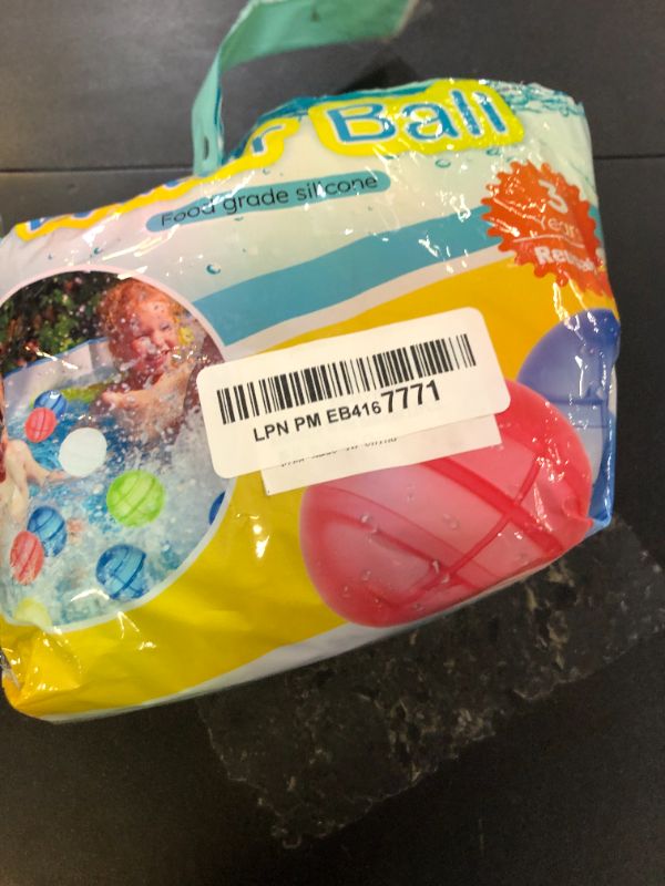 Photo 1 of 12 PCS Reusable Water Balloons, Self Sealing Silicone Water Bomb with Mesh Bag, Quick Fill Water Splash Ball for Outdoor Activities, Summer Toys Swimming Pool Party Supplies Bath Toy Gift