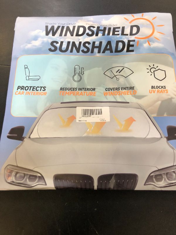 Photo 1 of INSAUTO Foldable Windshield Sun Shade for Toyota Tundra 2007-2021, Heat & UV Protection Car Sunshade with Storage Bag, Keep Interior Cool & Easy Installation