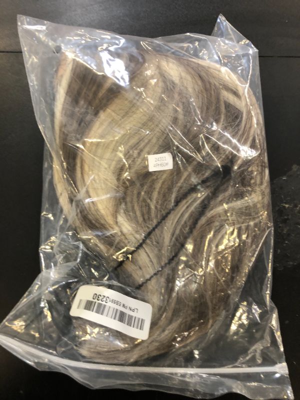 Photo 1 of CHINOO Short Lace Bob Hair Wigs for White Women Blonde Skunk Stripe Wig,Shoulder Length Wigs for Women Synthetic Stremlined A-Line Bob Wig Shades of Blonde,White and Brown(F4P/60#)