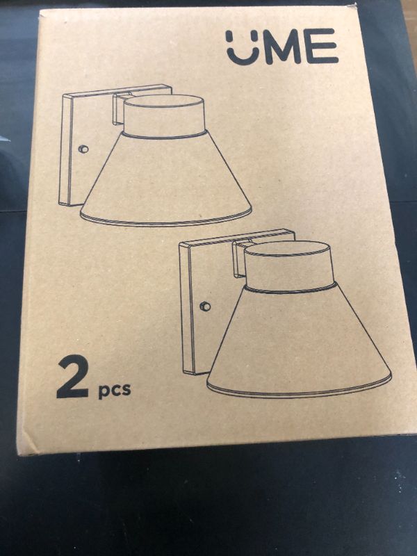 Photo 1 of UME 2 Pack LED Outdoor Wall Light Fixtures, Black Front Porch Lights Wall Mount Lighting, Exterior Waterproof Wall Lantern Light Fixture Anti-Rust Farmhouse Wall Sconce for Patio, Doorway, Garage