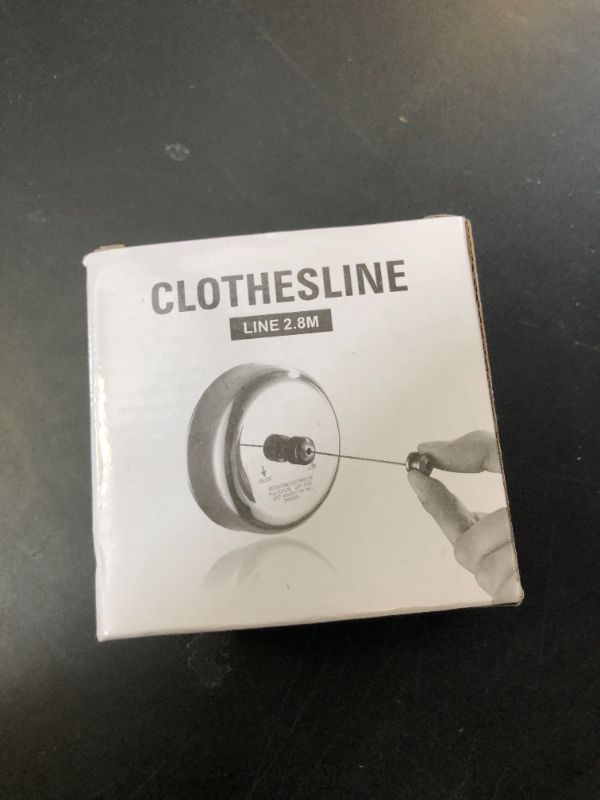 Photo 1 of Retractable Clothesline 9.0 Feets, 304 Stainless Steel Clothes Line Dryer with Heavy Duty Adjustable Stainless Steel Rope String for Hanging Drying Bathroom, Laundry, Hotel, Indoor & Outdoor
