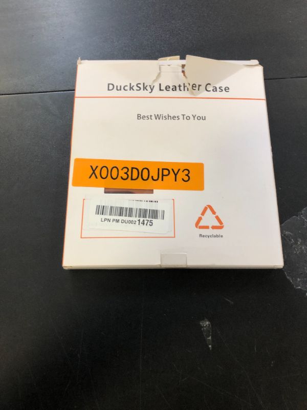 Photo 1 of DuckSky for iPhone 14 6.1" Genuine Leather Wallet case ?RFID Blocking??4 Credit Card Holder??Real Leather? Flip Folio Book Phone case Protective Cover Women Men for Apple 14 5G case Light Brown