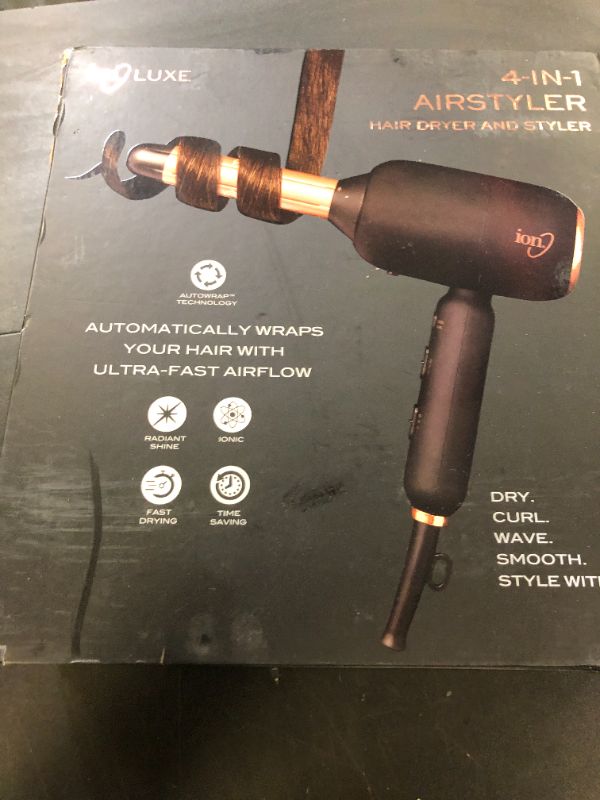 Photo 1 of ion Luxe 4in1 Autowrap™ Airstyler Interchangeable Hair Dryer & Curler for All Hair Types