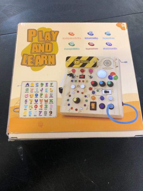 Photo 1 of Sumsoltic Busy Board,Montessori Toys for 1-3 Year Old Boys & Girls,Travel Educational Learning Activities for Toddlers,Sensory Toy for Kids with Autism (Busy Board v5)