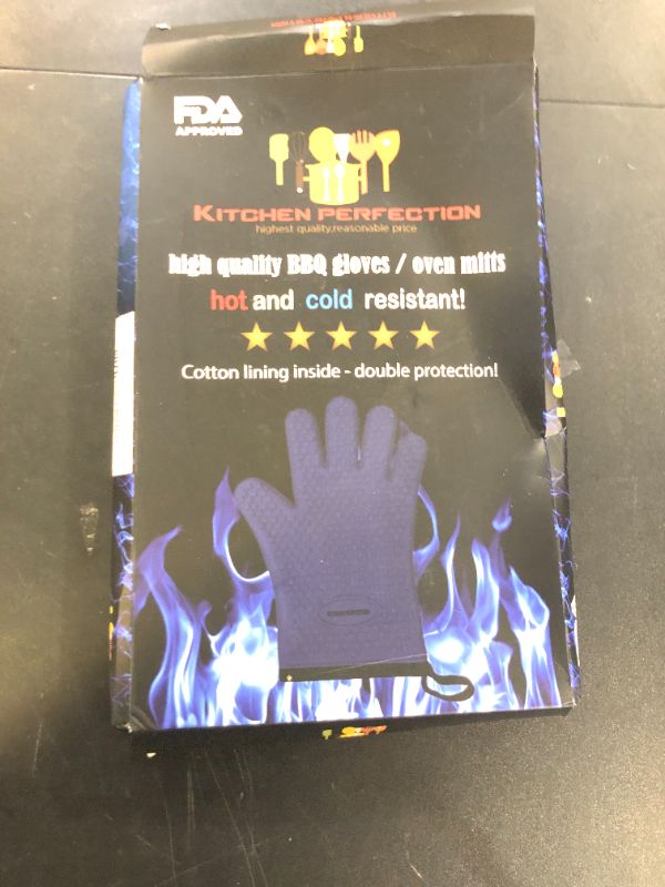 Photo 1 of KITCHEN PERFECTION S Silicone Smoker Oven Gloves -Extreme Heat Resistant BBQ Gloves -Handle Hot Food Right on Your Grill Fryer Pit|Waterproof Oven Mitts |Superior Value Set+3 Bonuses