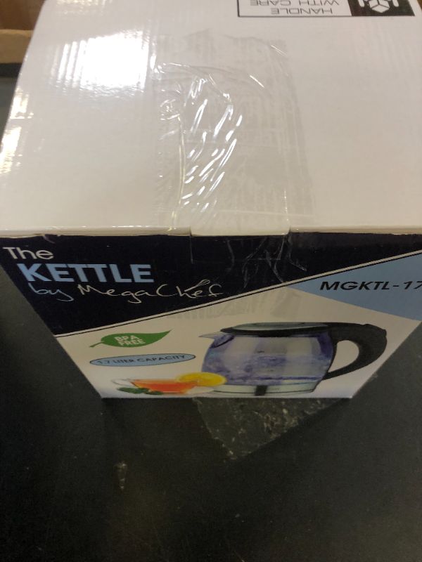 Photo 1 of Megachef Stainless Steel Light Up Tea Kettle, 1.7L, Clear Glass