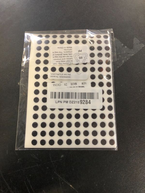 Photo 1 of Yeachlaing 0.25 Inch Round Permanent Adhesive Color-Code Dot Stickers,Black,Pack of 1800