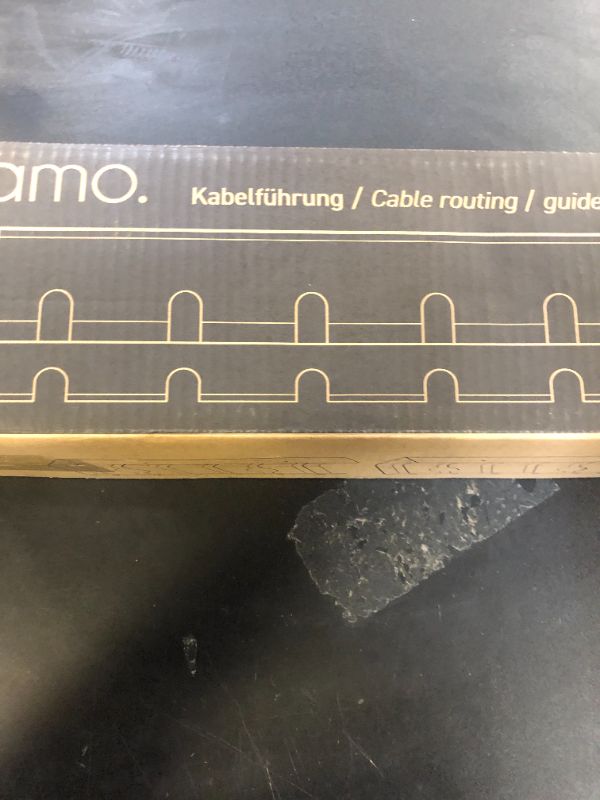 Photo 1 of PAMO Cable Management Under Desk for Easy mounting Under-Table I Set of 2 - with 10X Cable Ties I Desk Organizer for Office/Home Office Table Thoughtful Cable Tray Holder