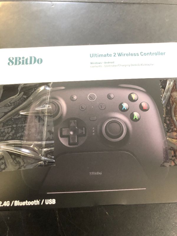 Photo 1 of 8BitDo Ultimate 2 Wireless Controller for Windows & Android, Gaming Controller with TMR Joysticks, Switchable Hall Effect/Tactile Triggers, RGB Fire Ring, 8Speed Wireless Tech, Black