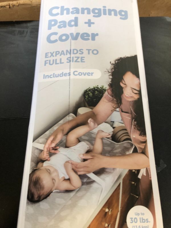 Photo 1 of Jool Baby Soft Changing Pad + Washable Cover, Non-Slip - Fits Standard Changing Tables & Dressers (Gray)