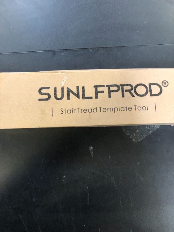 Photo 1 of SUNLFPROD Stair Tread Template Tool - Dual Solid Nut Locking Stair Tread Tool Jig, Stair Measuring Tool Jig, Stair Step Scribe Tool, Stair Template, Stair Gauge Tool (Red-Gray)