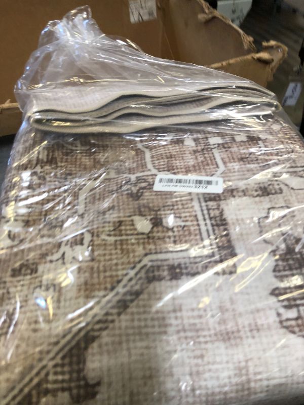 Photo 1 of jinchan Area Rug 6x9 Washable Living Room Rug Indoor Large Vintage Floor Cover Distressed Taupe Multi Lightweight Non Slip Thin Carpet for Kitchen Bedroom Dining Room