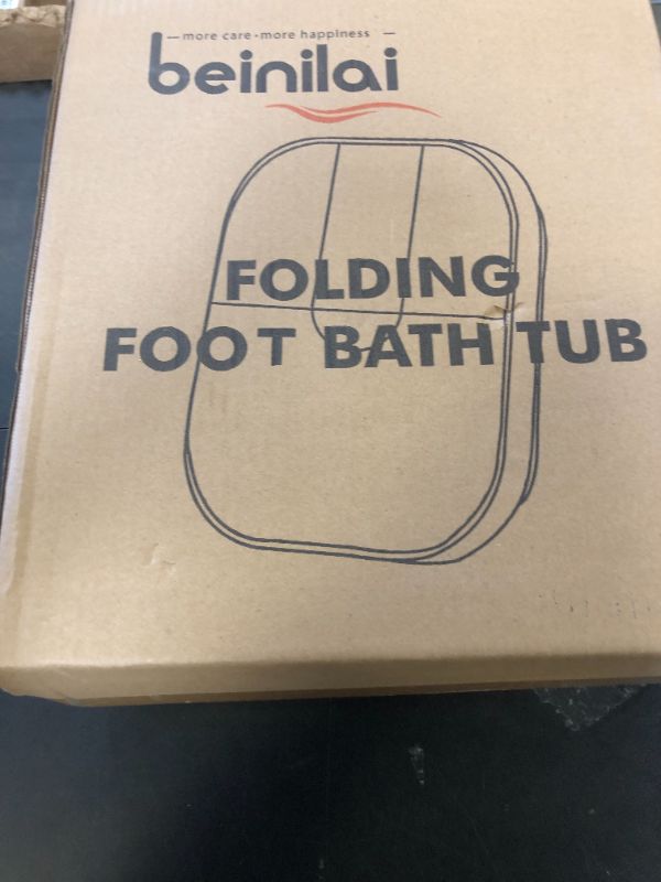 Photo 1 of Beinilai Collapsible Foot Spa,Foot Bath with Heat and Massage and Bubble Jets,Foot Soak Tub with Six Non Motorized Rollers,Acupressure Massage Points,Red Light and Removable Pumice Stone