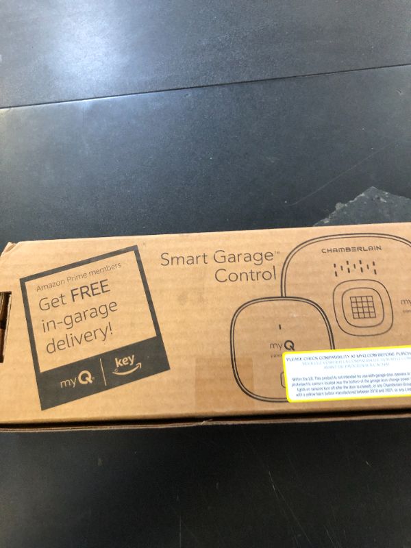 Photo 1 of CHAMBERLAIN Smart Garage Control - Wireless Garage Hub and Sensor with Wifi & Bluetooth - Smartphone Controlled, myQ-G0401-ES, White