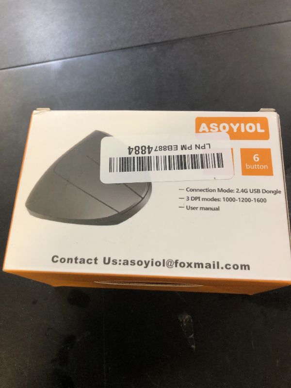Photo 1 of ASOYIOL Ergonomic Mouse Wireless, Purple Vertical Mouse with USB Receiver,6 Buttons 1000/1200/1600 Ergo Mouse for Laptop PC (Purple,Right Hand)
