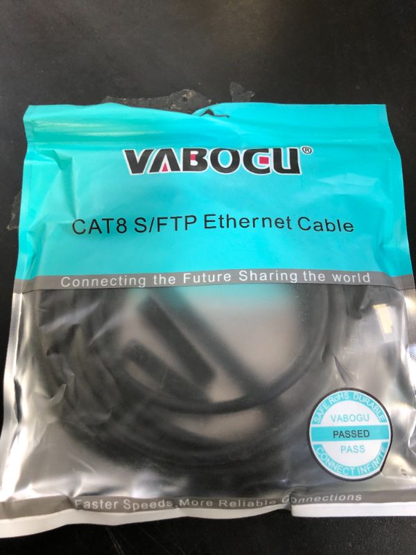 Photo 1 of Cat 8 Ethernet Cable, 10ft Heavy Duty High Speed Internet Network Cable, Professional LAN Cable, 26AWG, 2000Mhz 40Gbps with Gold Plated RJ45 Connector, Shielded in Wall, Indoor&Outdoo