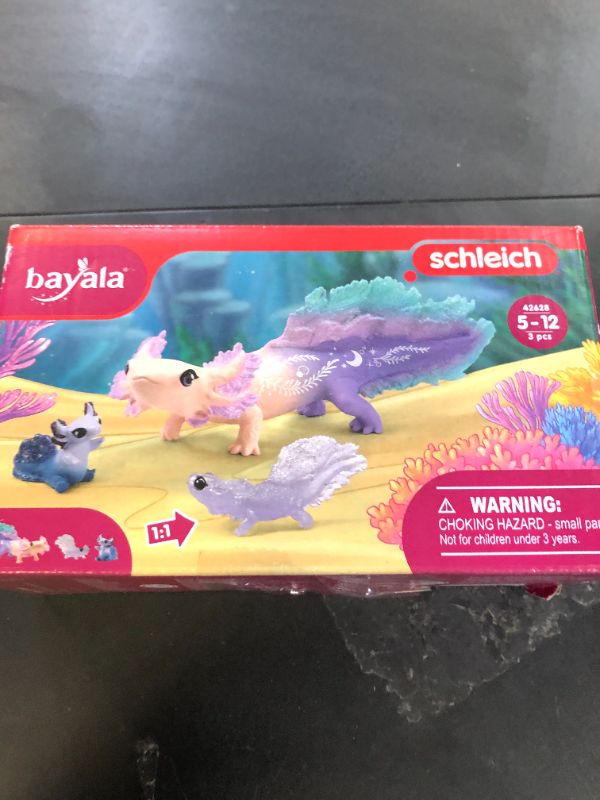 Photo 1 of Schleich Bayala - 3 PC Colorful Axolotl Toy Set - Fantasy Mermaid Creature Playset for Girls and Boys - Cute Mythical Fairy Salamander Figures - Durable, Fun Animal Toys for Kids Ages 5+ - 70593