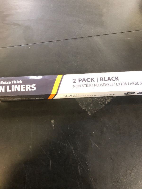 Photo 1 of Oven Liners for Bottom of Oven - 2 Pack Large Heavy Duty Mats, 17”x25” Non-Stick Reusable Liner for Electric, Gas, Toaster Ovens, Grills - BPA & PFOA Free Kitchen Accessory to Keep Oven Clean (Black)