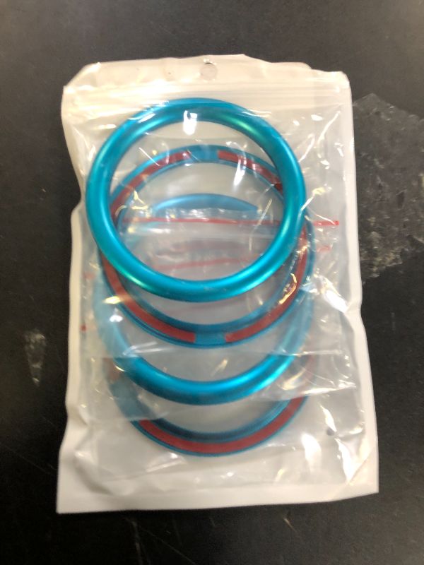 Photo 1 of auovo Air Conditioner Vent Ring Interior Accessories for Wrangler JL 2018-2023 Gladiator JT 2020-2023 Dashboard Air Conditioning Vent Outlet Trim Cover Aluminum Alloy (Blue, 2018-2023)