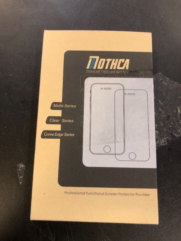 Photo 1 of Mothca Matte Glass Screen Protector for iPhone 16e / iPhone 14 / iPhone 13 / iPhone 13 Pro [6.1 Inch] Anti-Glare & Anti-Fingerprint Tempered Glass, [Easy Installation Frame] Smooth as Silk