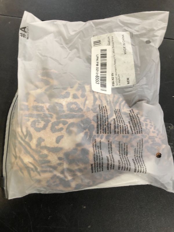 Photo 1 of SHENHE Women's Deep V Neck Open Back Lace Bodycon Sexy Party Night Animal Print Mini Dress Brown Medium