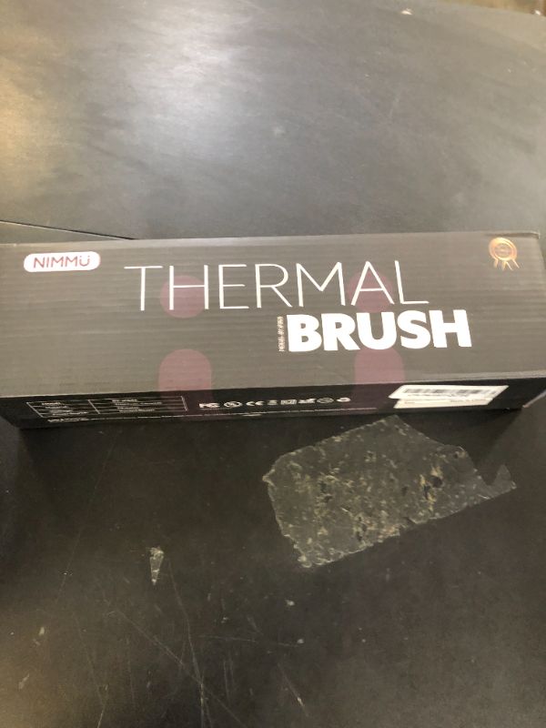Photo 1 of Nimmu Thermal Brush for Blowout Look, 1.5 inch Heated Round Brushes Curling Iron with 10 Temperature Control, Hot Brush Styler Dual Voltage for Travel, Rose Gold