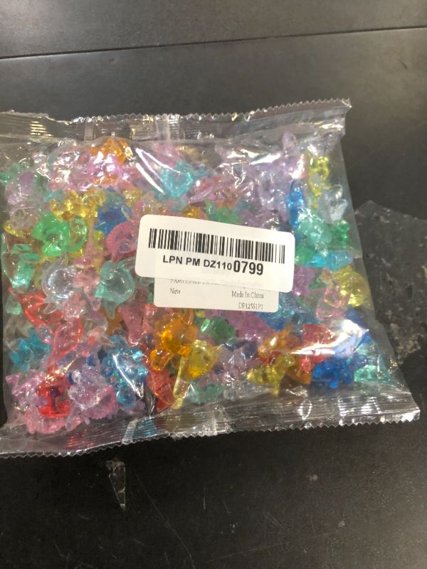 Photo 1 of FXMHEHBB 180 Pieces Mini Dinosaur Figures, Multi-Colored Small Acrylic Dinosaur Toys Vase Filler Dino Party Decorations Goodie Bag Stuffers