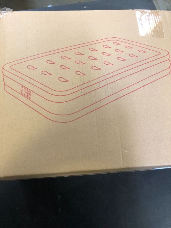 Photo 1 of Lavisx Twin Air Mattress with Built in Pump 16" Blow Up Mattress Raised Air Bed, 3 Mins Quick Self Inflatable with Storage Bag for Guest and Home