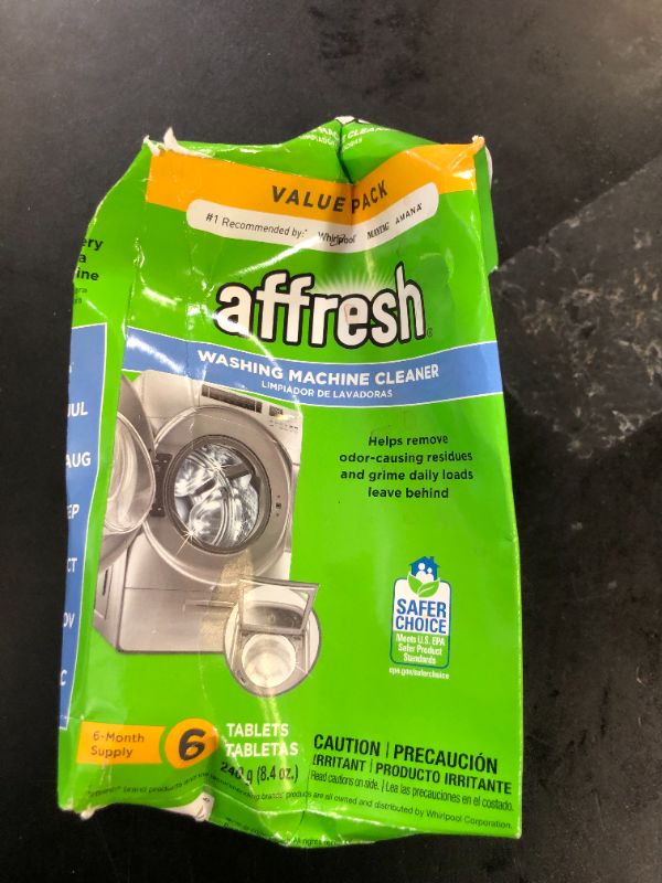 Photo 1 of Affresh Washing Machine Cleaner, Cleans Front Load and Top Load Washers, Including HE, 6 Tablets