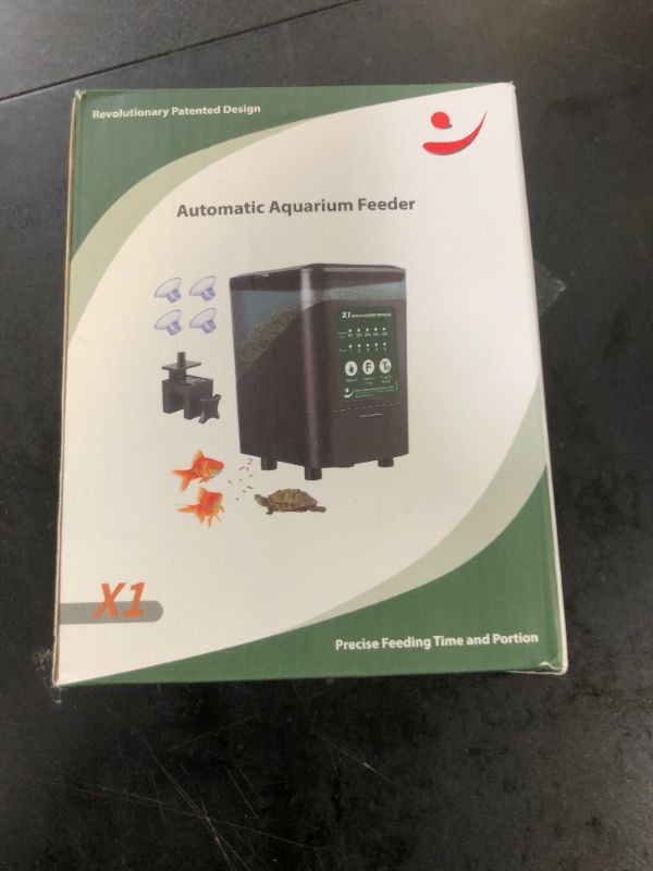Photo 1 of Large Automatic Fish Feeder, 14 Fl.Oz Patented Revolutionary Design Aquarium Food Tank Dispenser with Timer, Auto Feeding Moisture-Proof Electric Adjustable Battery Operated Feeders for Holidays