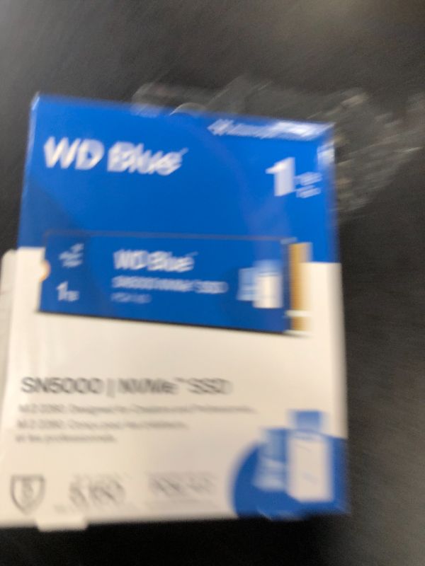 Photo 1 of Western Digital 1TB WD Blue SN5000 NVMe Internal Solid State Drive SSD - PCIe Gen 4.0, M.2 2280, Up to 5,150 MB/s - WDS100T4B0E