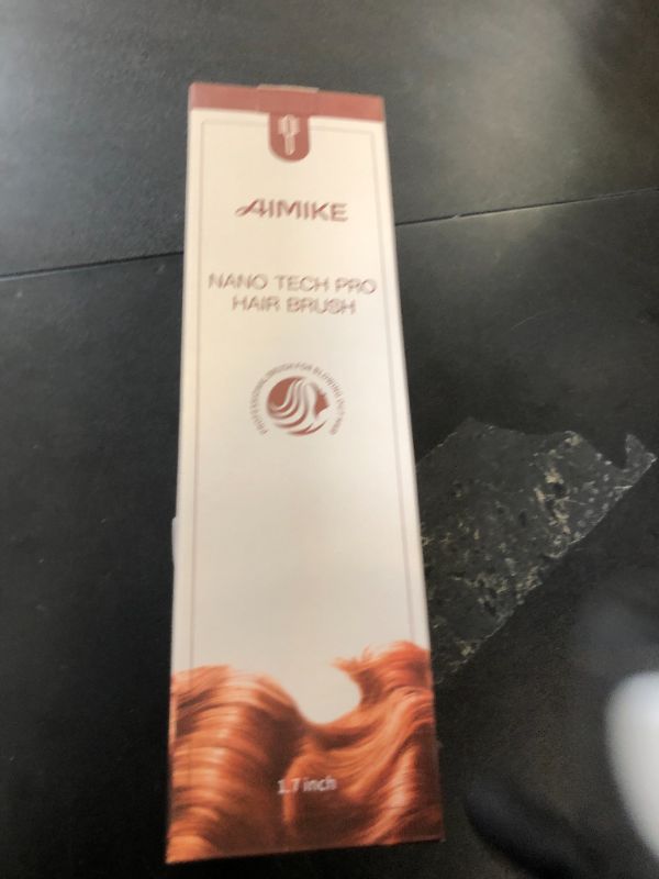 Photo 1 of AIMIKE Round Hair Brush, Nano Thermal Ceramic & Ionic Tech, 2.1 Inch Barrel with Boar Bristles for Enhanced Texture, Golden, Hair Drying, Styling, Curling and Shine + 4 Free Clips