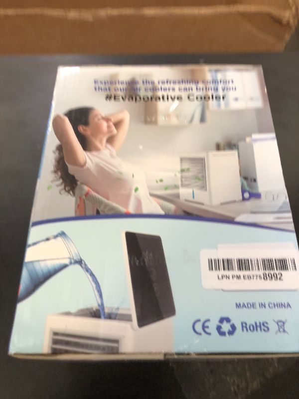 Photo 1 of Portable Air Conditioners, Personal Evaporative Air Cooler with 3 Wind Speeds Touch Screen Small Air Conditioner Fan, Desktop Cooling Fan for Room, Bedroom, Office, Camping
