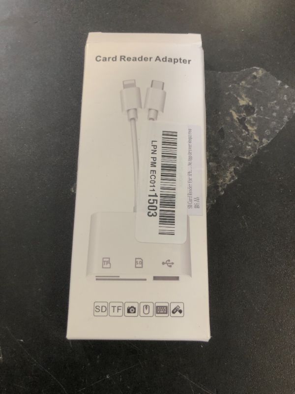 Photo 1 of SD Card Reader for iPhone, iPad, USB C and Lightning Dual Port SD Card Adapter, Memory Card Reader for Camera Adapter, Support SD, Micro SD, USB 3.0, No App Driver Required