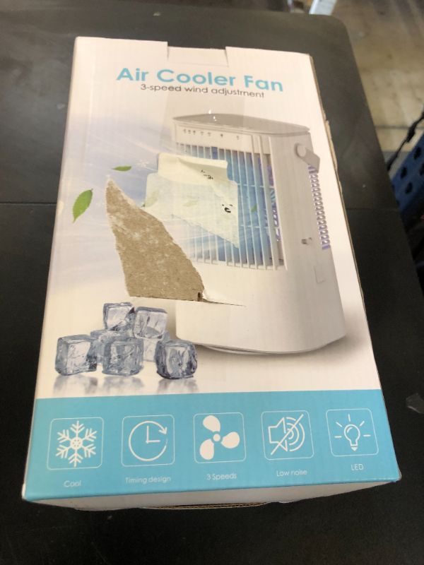 Photo 1 of Portable Air Conditioners, 4-in-1 Mini Air Conditioner, Small Air Conditioner with 1000ml Water Tank, 3 Speeds, Adjustable Wind Direction, 7 Color Lights, Suitable for Offices, Bedrooms, Camping