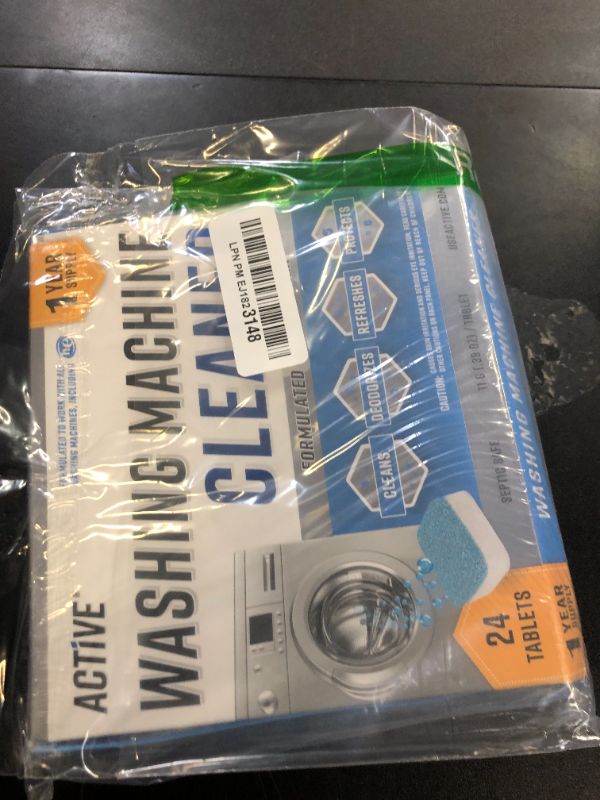 Photo 1 of Washing Machine Cleaner Descaler 24 Pack - Deep Cleaning Tablets For HE Front Loader & Top Load Washer, Septic Safe Eco-Friendly Deodorizer, Clean Inside Drum and Laundry Tub Seal - 12 Month Supply