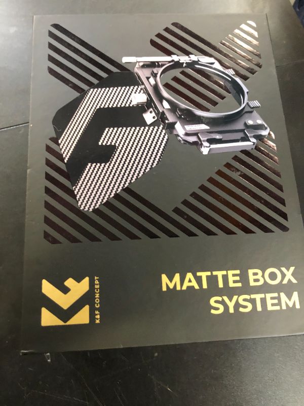 Photo 1 of K&F Concept Mini Matte Box +ND8, DSLR Camera Matte Box with Carbon Fiber Top Flag for 67mm/72mm/77mm/82mm/95mm Lenses, with Filter Trays for 4x5.65 & Circular Filter