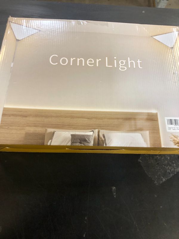 Photo 1 of haultop Corner Light with Switch, Ceiling Corner Lights for Living Room, Plug in Ceiling Light for Dark Area, Lamp for Bedroom, Kids Room, Triangle Shape