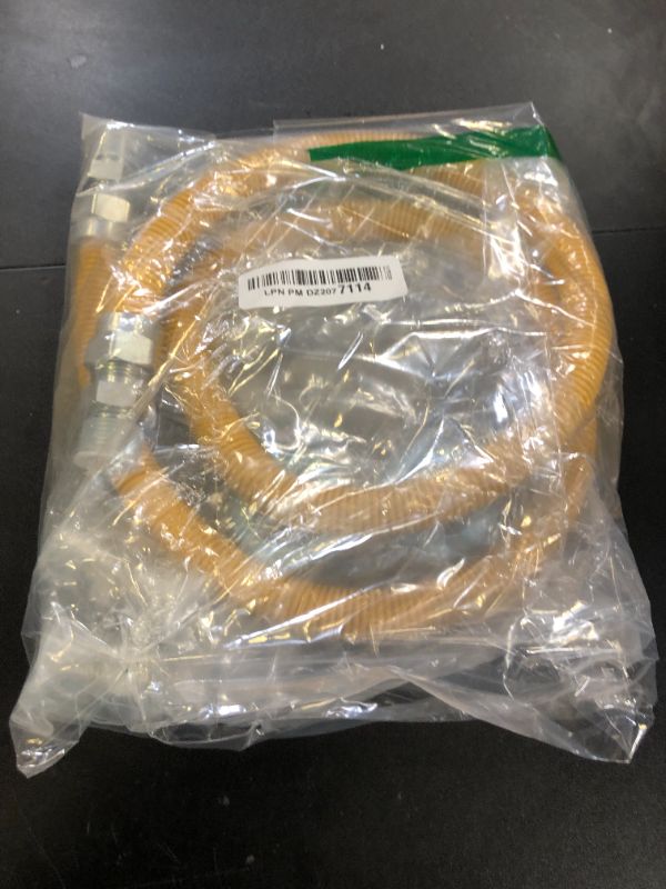 Photo 1 of Puxyblue [2025 NEW] 48" Flexible Gas Line Kit for Dryer Stove Range Flexible Stainless Steel Gas Dryer Kit - 3/4" OD(5/8" ID) Dryer Gas Line with Connector 3/4" FIP & 1/2" MIP & 3/4" MIP Fitting