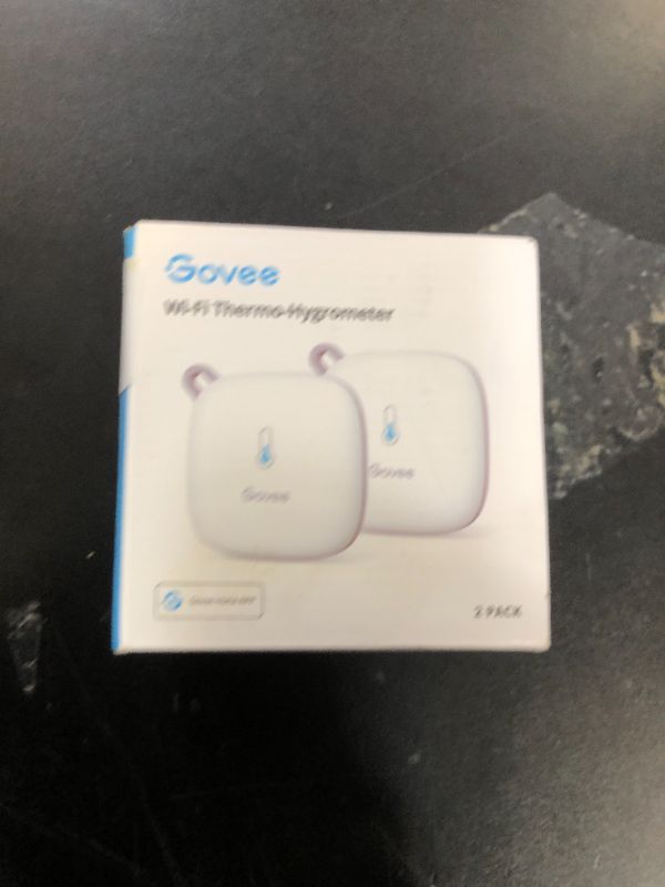 Photo 1 of Govee WiFi Temperature Sensor H5179, Smart Hygrometer Thermometer with App Notification, 2 Years Data Storage Export, Remote Monitor for Room Greenhouse Incubator Wine Cellar, 2 Pack