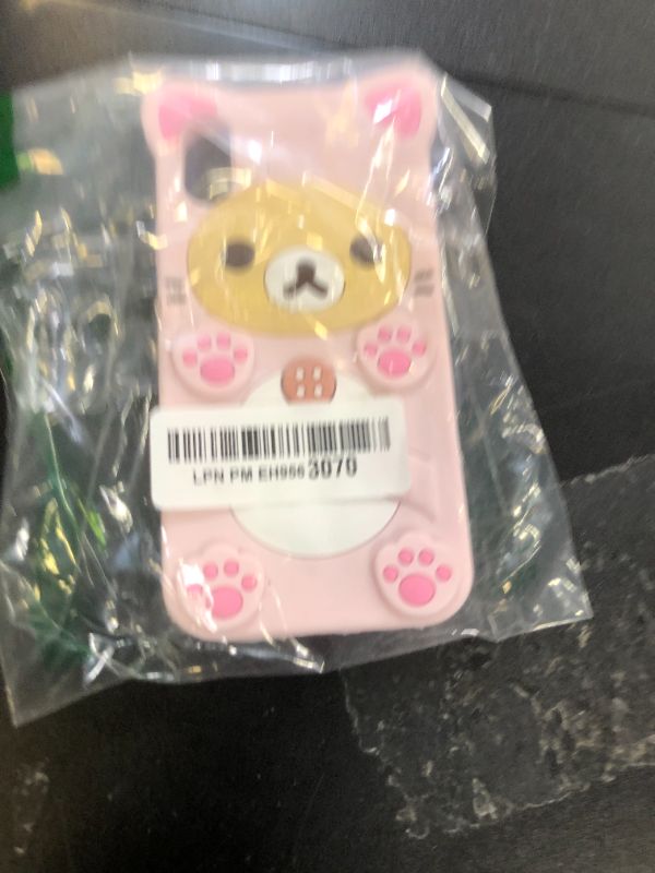 Photo 1 of Cute Kawaii 3D Phone Case Compatible with iPhone X/XS 5.8'' Cartoon Pink Bear Design Fashion Cool Funny Case Soft TPU Protective Case Silicone Cover for Girls Women Kids Pink