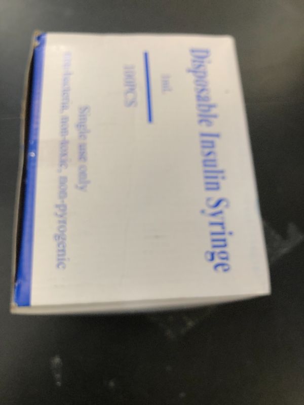 Photo 1 of 1ml Syringe with Cap 31G 1/4-inch 6mm Syringes, Pack of 100, Disposable 1cc 31 Gauge Individual Package