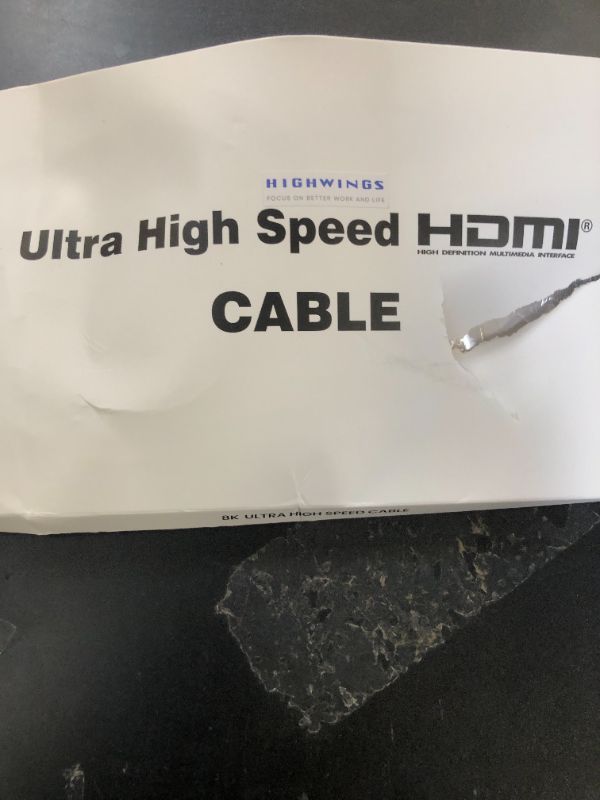 Photo 1 of 10K 8K HDMI 2.1 Cable 2-Pack 6.6FT, Highwings Certified 48Gbps Ultra High Speed Slim HDMI Cord,Support 4K@120Hz 8K@60Hz, HDCP 2.2&2.3, Dynamic HDR,eARC,DTS:X, Compatible with Roku TV/HDTV/PS5/Blu-ray
