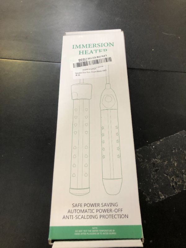 Photo 1 of Lakkzoom Immersion Water Heater with 304 Stainless Steel Cover Intelligent Temperature Control and Digital LCD Thermometer Electric Portable Bucket Heater Heat 5 Gallons of Water in Minutes 1500W