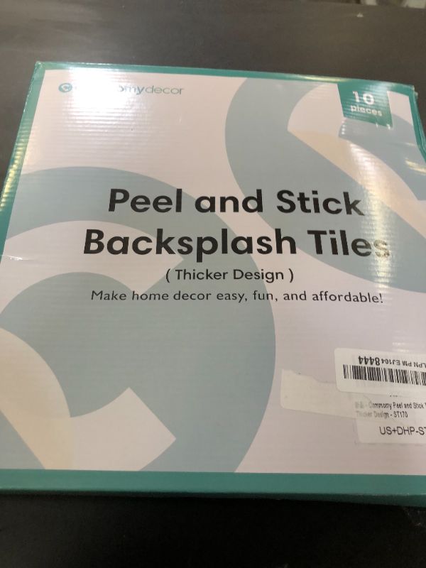 Photo 1 of Commomy Thicker Peel and Stick Backsplash (Beige with Pinkish Grout) - 10 pcs of 12" x 12" - 3D Adhesive Peel and Stick Tiles Backsplash for Kitchen, Bathroom, Removable, Waterproof, Vinyl Wall Tile