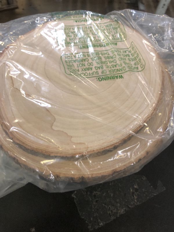Photo 1 of SENMUT 10 Pcs Large Wood Slices for Centerpieces 10-11 inches Wood Rounds for Tables Decor Rustic Wood Circles for DIY Crafts and Wedding Decor Round Wooden Discs Wood Slice Ornaments