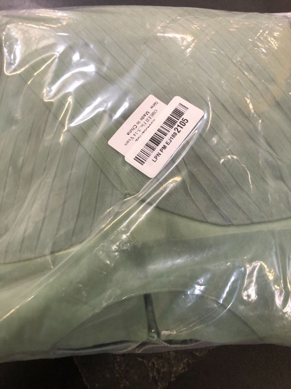 Photo 1 of OBEEII Flower Girl Dress Wedding Floral Embroidery Tulle Princess Dress Junior Bridesmaid Birthday Pageant Dress Girls Formal Ball Gown Christening Father Daughter Dance Dresses Sage Green 13-14 Years