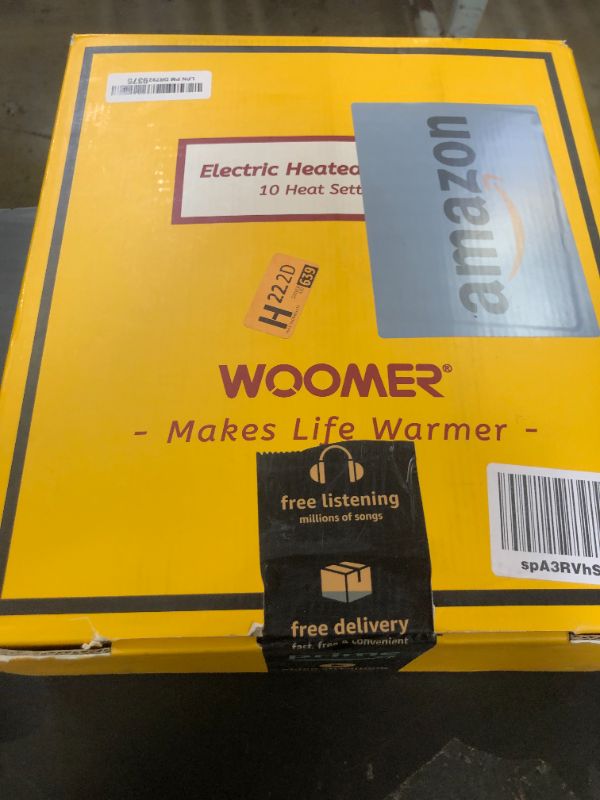 Photo 1 of WOOMER Heated Blanket Twin Size Electric Blanket 62"x 84", Soft Faux Fur Fast Heating Blanket, 10 Heating Levels & 0.5-12H Auto Off, Over-Heat Protection, ETL Certification