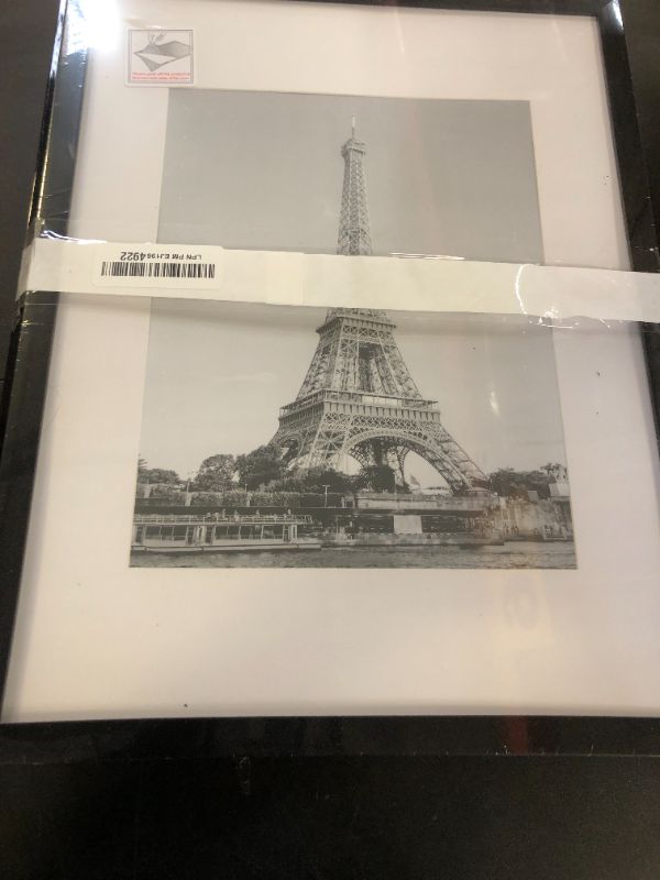 Photo 1 of upsimples 12x16 Picture Frame Set of 5, Display Pictures 8.5x11 with Mat or 12 x 16 Without, Wall Gallery Poster Frames, Black